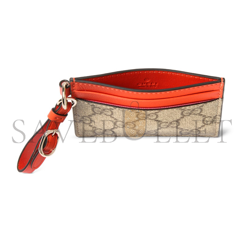 GUCCI GG EMBLEM CARD CASE WITH STRAP 819121 (10*7cm) GUCCI GG EMBLEM CARD CASE WITH STRAP 819121 (10*7cm)